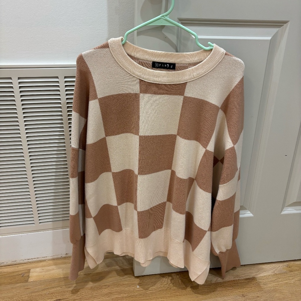 EFAN Sweater Brown & Cream Size XL